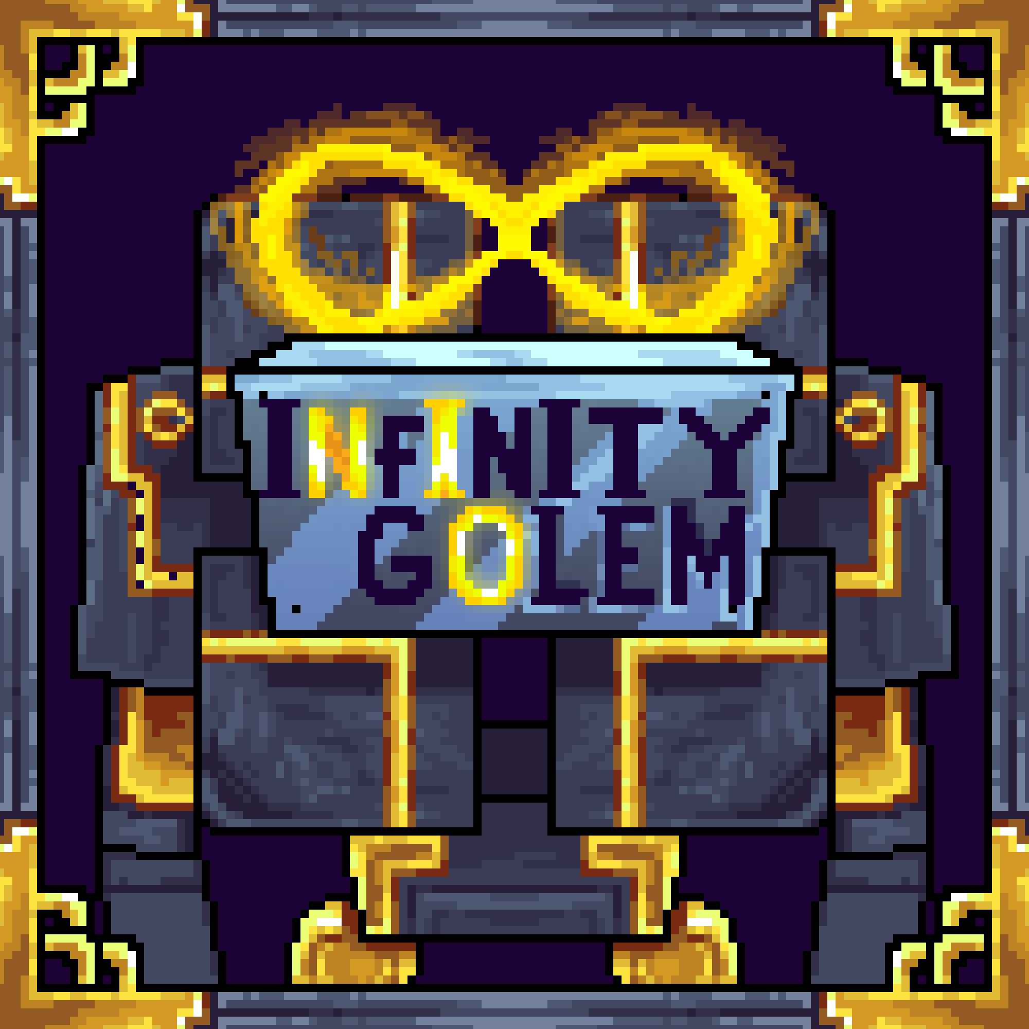 Логотип мода Infinity Golem Boss Fight
