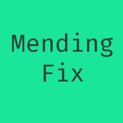 Логотип мода Mending Fix