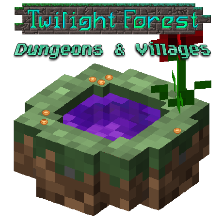 Логотип мода Twilight Forest - Dungeons & Villages
