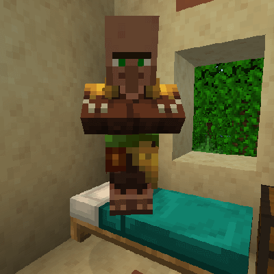 Логотип мода Villagers Respawn  (Now with FORGE and FABRIC versions)